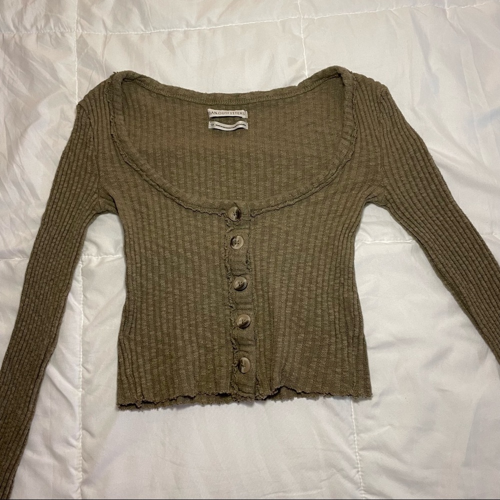 Urban outfitters Ashton Ribbed Cropped Cardigan